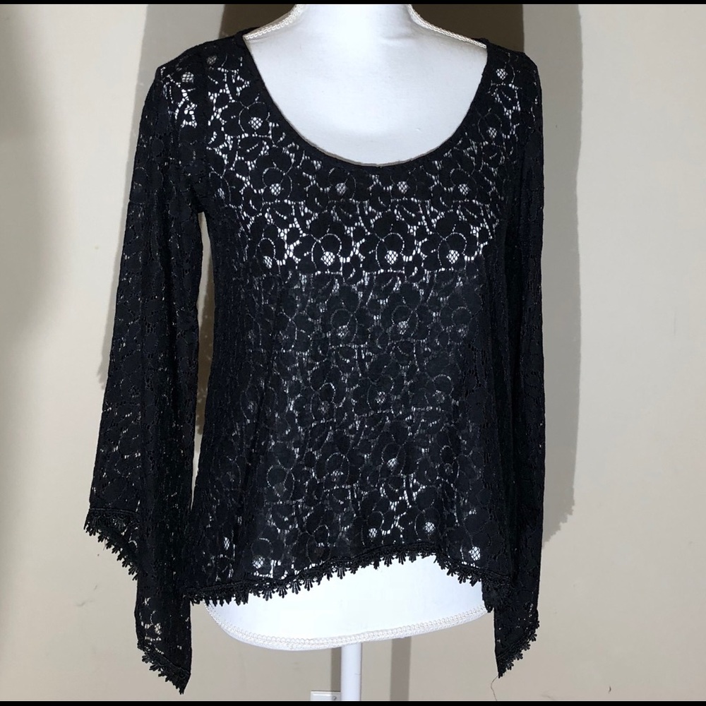 Ralph Lauren Denim & Supply Black Lace Top NWT XS
